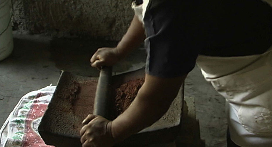 Grinding Cacao Beans